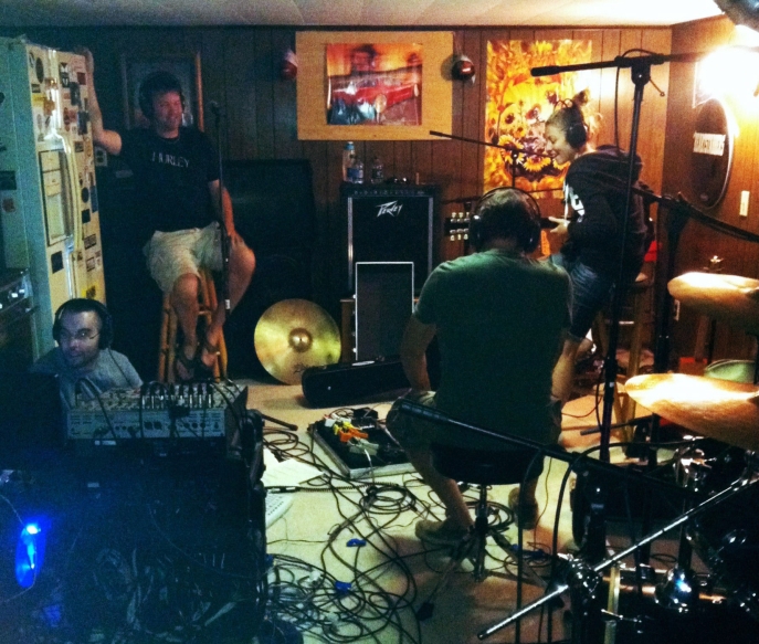 Recording with Jason Lustig in Seniuk's basement.